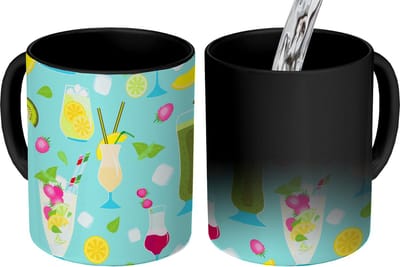 Magische Mok - Foto op Warmte Mokken - Koffiemok - Cocktail - Zomer - Fruit - Patroon - Magic Mok - Beker - 350 ML - Theemok
