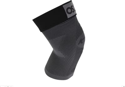 OS1st KS7+ kniebandage met verstelbare band maat S – grijs – jumpers knee – runners knee – artritis – patella tendinitis – pijnlijke knie – gezwollen knie – vermindert zwelling – verlicht kniepijn - compressie
