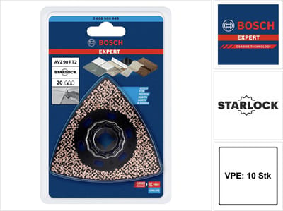 Bosch Accessories 2608900046 EXPERT Sanding Plate AVZ 90 RT2 Schuurplaat Carbide-RIFF 10-delig 10 stuk(s)
