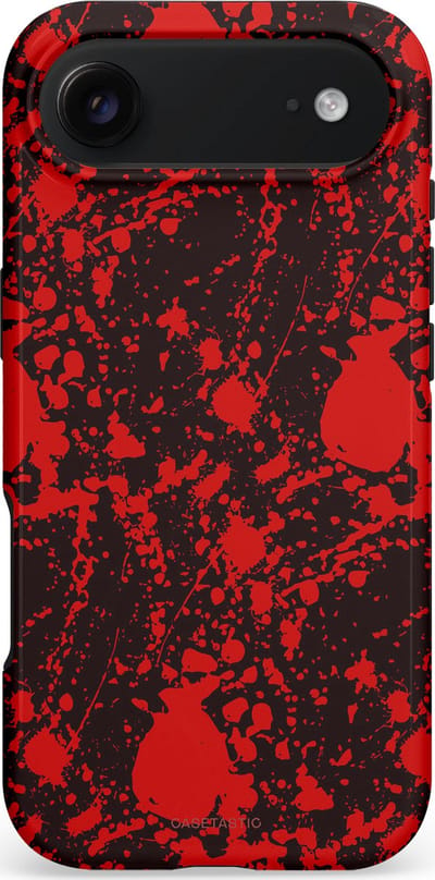 Casetastic hoesje geschikt voor Apple iPhone Air - MagSafe - Dubbellaagse bescherming - In de schaduw van bloed - Fashion Case - Zwart Bordeaux