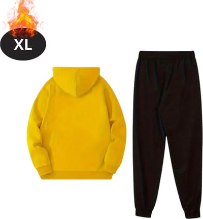 Nivard Joggingpak - Huispak - Volwassenen - Trainingspak - Comfortabel - Joggingsbroek - Tracksuit - Heren - Paris - Geel - XL