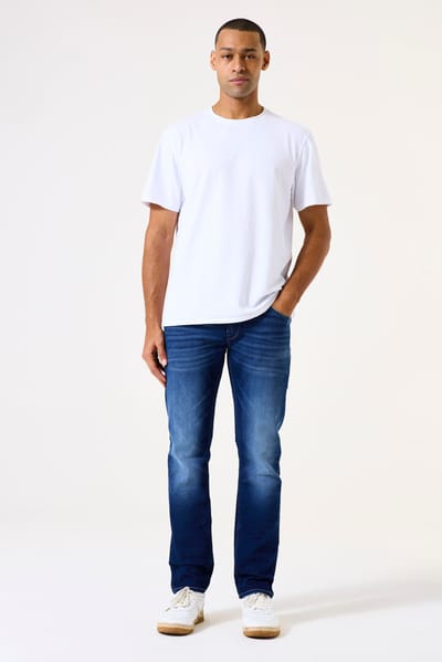 GARCIA Russo Heren Tapered Fit Jeans Blauw