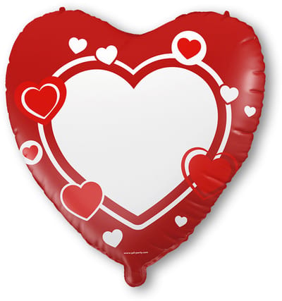 Q2P - Ballon - Hartjes - Valentijn - Decoratie - Versiering - I Love You - 45 Cm - Roze - Helium Ballonnen
