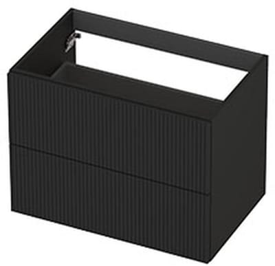 INK - Onderkast 2L Gelakt Gefreesd Tbv Greep - 700x450x520 Mm - Mat Zwart