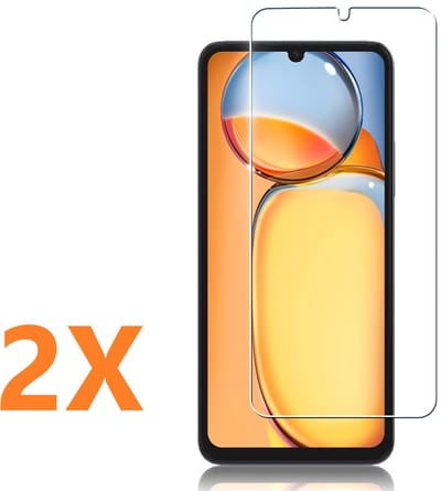 Screenprotector Glas - Tempered Glass Screen Protector Geschikt voor: Xiaomi Redmi 13C & Poco C65 - 2x