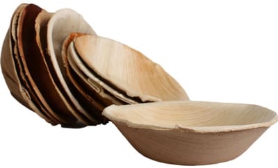50x Ronde Schaal van Palmblad maat 12,5 cm