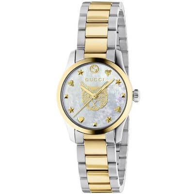 Gucci YA1265012 G-Timeless 27mm Dameshorloge 27mm goud