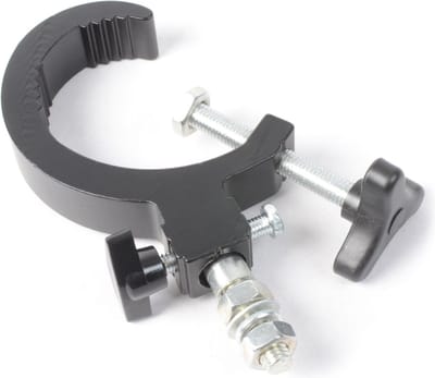 BeamZ bevestigingsklem 30-60mm voor lichteffecten, 50kg- G model - Zwart