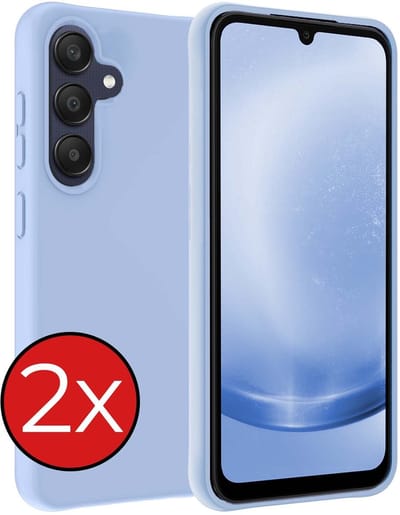 Hoesje - 2 Stuks - Geschikt voor Samsung Galaxy A26 - Sterk & Shockproof - Telefoonhoes - Back Cover - Case Siliconen - Telefoon Hoes - Lichtblauw