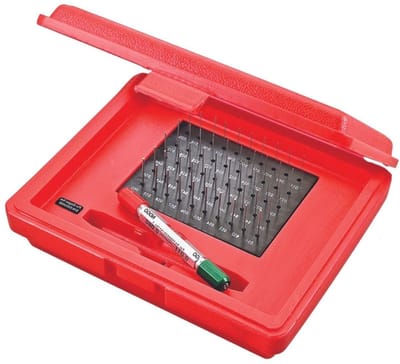Pin Gage Set - Meetinstrument Precisie Gage - Gaten Meten - Roestvrij Staal - .011-.060 inch - Zilver