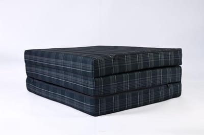Vouwmatras - Gastenmatras Reismatras - Kamperen Slapen - Wasbaar Overtrek - 195 x 80 x 9 cm - Ruitpatroon