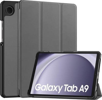 Ntech Tablet Hoes Geschikt voor Samsung Galaxy Tab A9 / Galaxy Tab A11 8.7 inch hoes Trifold Bookcase - Grijs