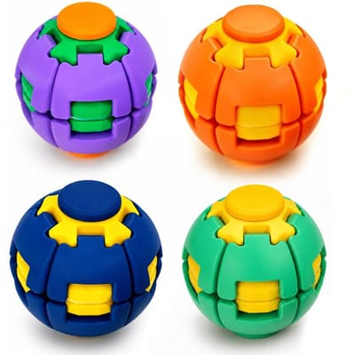3D Geprint Druk-om-te-Draaien Fidget Balone Klik Vervorm Fidget Spinner Bal, Soepel Draaiend Stressverlichtend Sensorisch Speelgoed