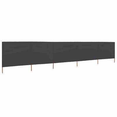 vidaXL - Windscherm - 5-panelen - 600x80 - cm - stof - antraciet