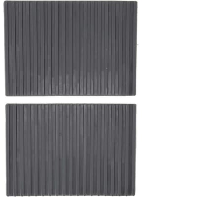 2 pièces Tapis de réparation de montre Caoutchouc Antidérapant Tapis de réparation pour Horlogers gray