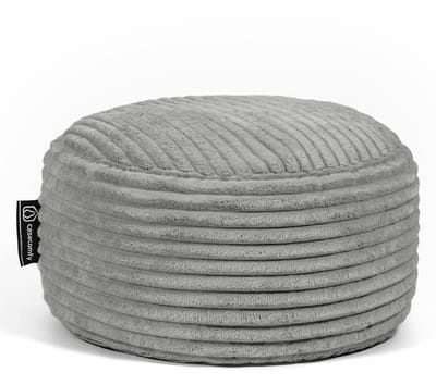 Casacomfy Poeffie - Poef - Groot Rond - Corduroy - 60x60x35 cm - Antraciet