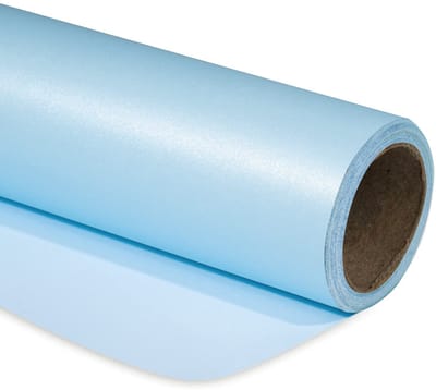 Inpakpapier - Mini Roll - Effen Kleur Parelachtig - Glanzend Papier Perfect voor Bruiloft, Verjaardag, Kerstmis, Baby Douche - 43 cm X 10 m