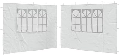 2x Zijwand voor Partytent met Venster - Waterbestendig Tuinfeest en Luifel Accessoire