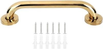 RVS Gouden Badkamer Handgreep 30 cm - Antislip Leuning voor Veiligheid - Handdoekhouder Toilet/Badkuip