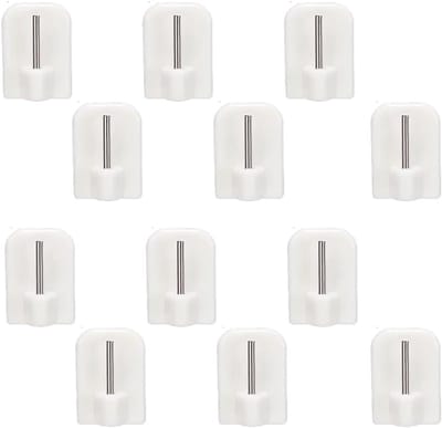Solidchoice - Set van 12 Zelfklevende Haakjes voor Gordijnen