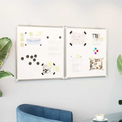 vidaXL - Whiteboard - magnetisch - inklapbaar - 120x60x1,7 - cm - aluminium