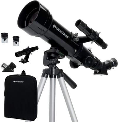 Luxe Sterrenkijker – Telescoop – Voor Kinderen & Volwassenen – Astronomie – Nachtkijker – 3x Barlow Lens – Extra Oculair – 70MM Scope – Zwart
