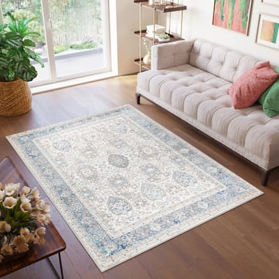 Tapiso Valley Vloerkleed Laagpolig Vintage Tapijten Woonkamer Maat- 120x170