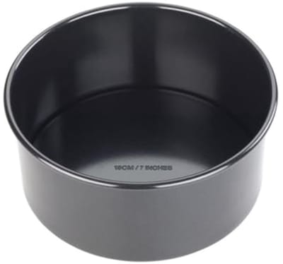 Diepe Ronde Bakvorm met Losse Bodem - Professionele Kwaliteit Koolstofstaal, 18 cm voor Taarten en Gebak