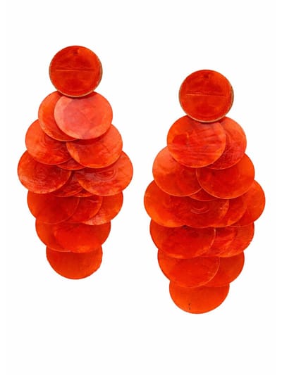 AVANT-GARDE PARIS Oorbellen - Cascade - Chandelier - Natuurlijke Schelp - 11 cm - Goudkleurig