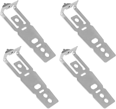 Vaatwasser Montagebeugel - Vaatwasser Clips Installeren - Vaatwasser Reparatie - Stabiele Bevestiging Onder - 4 stuks - Zilverkleurig