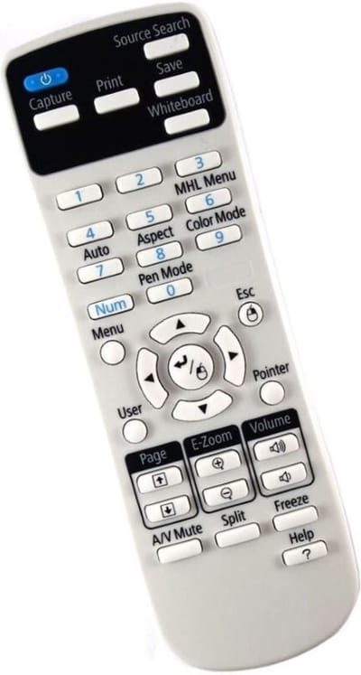 Afstandsbediening geschikt voor de EPSON BRIGHTLINK PRO 1430Wi beamer, vervangt 1631364 / 163136400