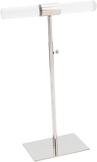 Sieradenstandaard Organizer - Sieradenrek Kettinghouder - Sieraden Presenteren - Verstelbare Hoogte - 34-54 cm - Zilver