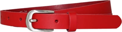 Smalle Riem Rood - Dames riem Smal - Taillemaat 90 - Leren riem smal - Heupriem