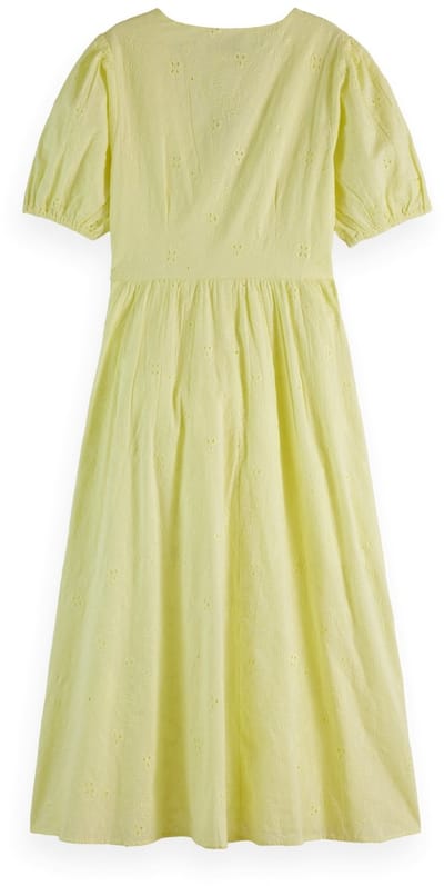 Scotch & Soda 177726 Midi-jurk Met Korte Mouwen Geel 34 Vrouw