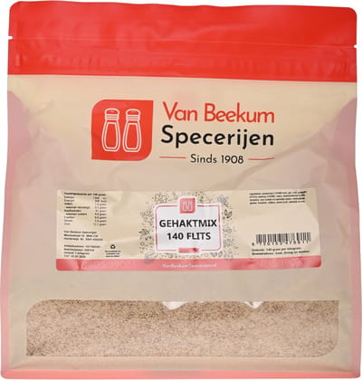 Van Beekum Specerijen - Gehaktmix 140 (flits) - 1 KG (hersluitbare stazak)