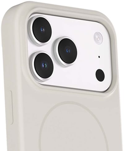 Force Case, Hoesje geschikt voor iPhone 17 Pro - Siliconen MagSafe Compatibel & Anti-Shock 2m, Wit