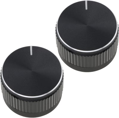 Radio Knop - Volume Knop - Auto Interieur - Duurzaam Plastic - 20x13mm - Zwart