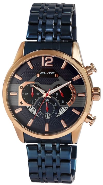 Elite herenhorloge roestvrij staal datumweergave