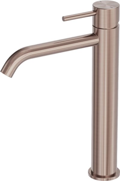 Owen & Finch 316L RVS 1-Gats Wastafelmengkraan Hoog Model Geborsteld Satijn Brons | Brushed Satin Bronze | Rosé Gold PVD