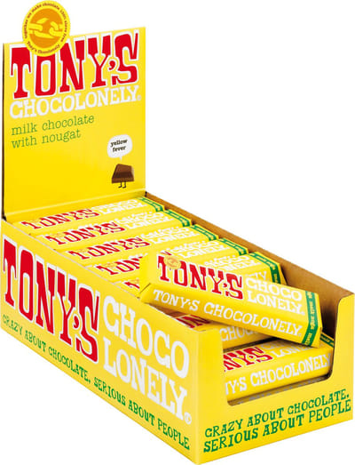 Tony's Chocolonely Chocolade Reep Melk Noga 32% 35 x 47 gram Chocola