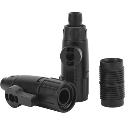 3/8 inch Aquarium Slangkraan Veilige Snelsluiting Vis Tank Filter Slang Connector voor 0,5 inch Binnendiameter Waterleiding black