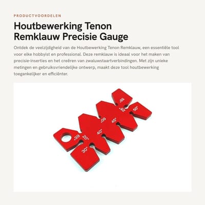 Dailygoods- Tenonremklauw Metrische Precisie - Houtbewerking - Accessoire Tafelmachine - Duurzaam - Lichtgewicht - Eenvoudig in gebruik - Meetinstrument
