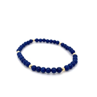 Pat's jewels Armband - Dames Armband - Kralen Armband - Jade - Blauw