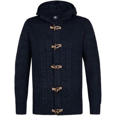 Petrol Industries - Heren Gebreid Kabel Vest Anchorage - Blauw - Maat XXL