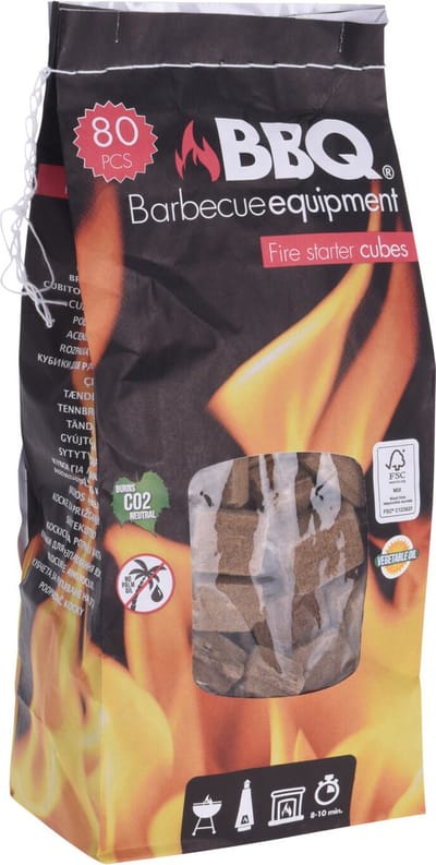 BBQ Collection Aanmaakblokjes - 80 stuks - barbecue aanmakers - ook voor een vuurkorf