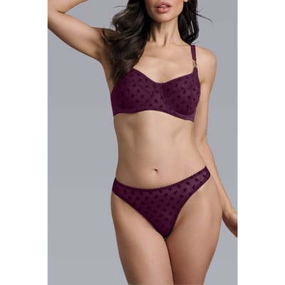 Marlies Dekkers Visage Winter Berry Thong Size: XL | Underwear Outlet | Dames | Roze