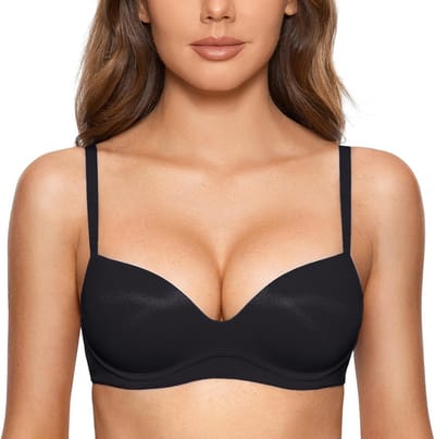 Dames Push-Up Bh met Diepe V-hals en Comfortabele Vulling