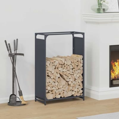 vidaXL - Brandhoutrek - 60x28x90 - cm - koudgewalst - staal - antraciet