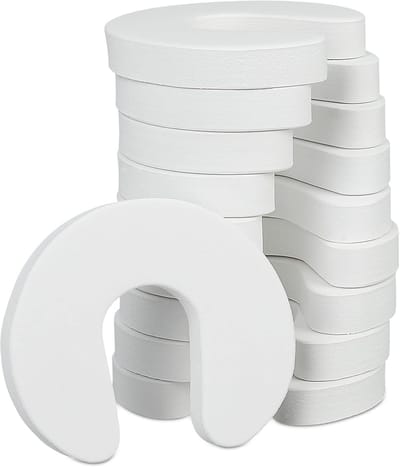 10 stuks - Kinderbeveiliging Deurstopper - Deurklem - Deurstopper - Foam - Deurbescherming - Deurklink bescherming - Kinderbeveiliging Deur - Wit