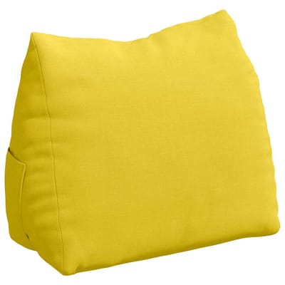 vidaXL Rugkussen Lichtgeel 45 x 20 x 35 cm Stof